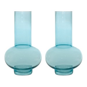 Blue Glass Vase (Set of 2) - 1 of 3