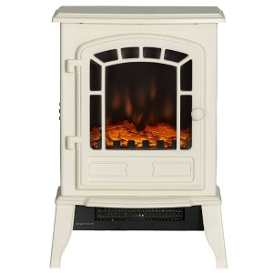 NicBex 22"W Electric Fireplace Freestanding Stove Heater Fireplace with 3D Realistic Flame & Touch Button,Overheating Protection,750W/1500W - 1 of 4