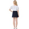 Girls' Ruffle Puff Sleeve Blouse Short Hollow Out Sleeve T-Shirt Round Neck Solid Casual Top - 3 of 4