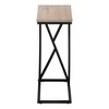Monarch Specialties ACCENT TABLE - 25"H / DARK TAUPE / BLACK METAL - 3 of 3