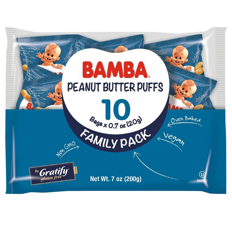 Osem Bamba Peanut Butter Baby Puffs Family Pack - 7oz/10ct, 1 of 2
