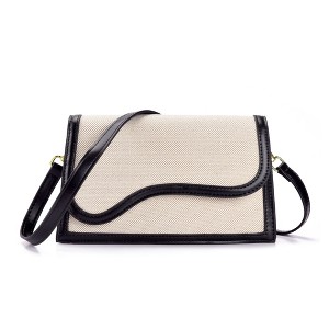 Adornia Black Curved Flap Shoulder and Crossbody Bag - 1 of 4
