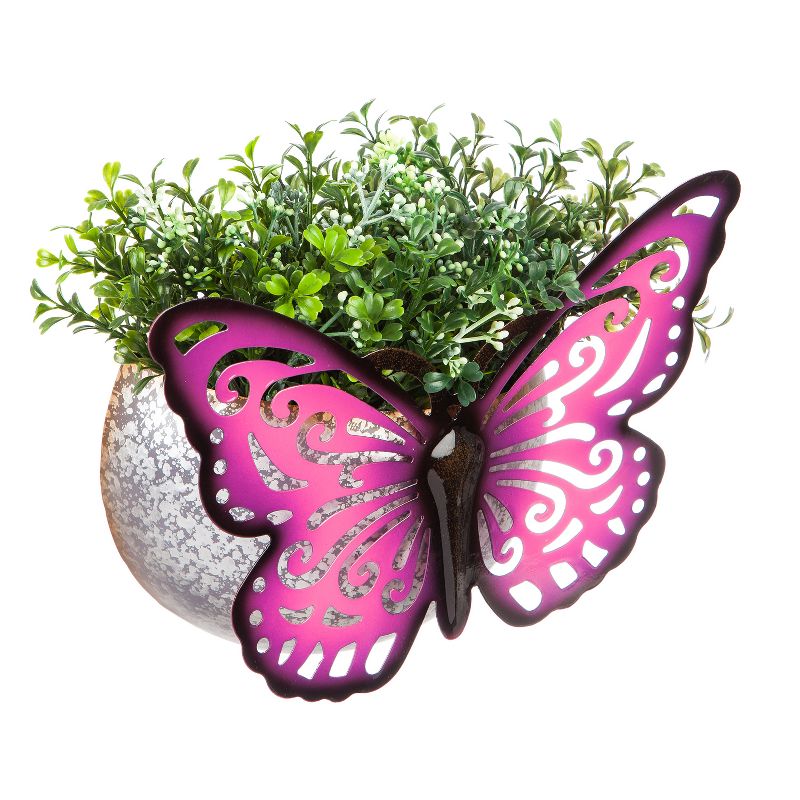 Evergreen Hanging Butterfly Planter, Purple, 3 of 4