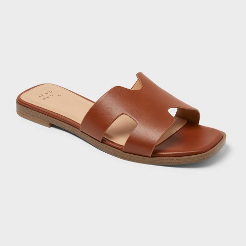 Женские сандалии A New Day Women’s Nina Slide Sandals - A New Day™ Cognac 8