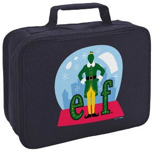 Elf Snow Globed Insulated Soft Sided Lunch Box - 1 of 4