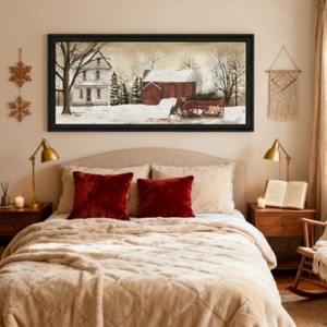 YOOCOZZ  Trendy Christmas Framed Wall  Arts - "Christmas Trees for Sale" By Billy Jacobs, Printed Wall Art, Ready To Hang Framed Poster, Black Frame - 1 of 4