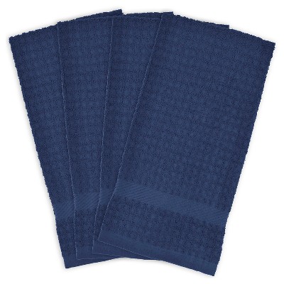 4pk Solid Waffle Kitchen Towels Nautical - Design Imports