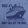 Mens Funny T Shirts Rule Number 1 Dont Fall Off The Boat Sarcastic Cruise Graphic Novelty Tee For Men - Crazy Dog Men's T Shirt - 2 of 4