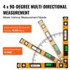 VEVOR Magnetic Torpedo Level, 600mm, Backlit Screen Mechanical Bubble Vials Ruler for 0-360 Degree, Gravity Sensor Aluminum Alloy Leveler, Yellow - 4 of 4