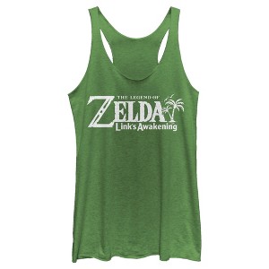 Women's Nintendo Legend of Zelda Link's Awakening Classic Logo Racerback Tank Top - 1 of 3