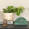 Storied Home Decorative Half Moon Marble Mantel Clock - 3 of 4