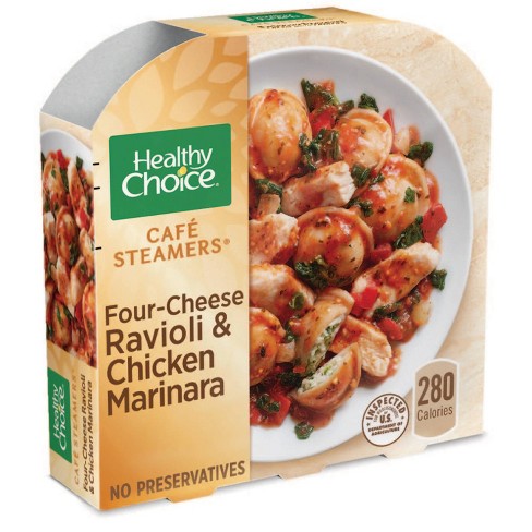 Healthy Choice Caf Steamers Frozen Four Cheese Ravioli Chicken Marinara 10oz Target