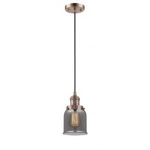 Bell - 1 Light Cord Hung Mini Pendant In Industrial Style-10 Inches Tall and 5 Inches Wide - 1 of 1