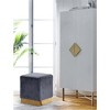 Meridian Furniture,Jax Velvet Ottoman/Stool - 2 of 4