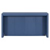 Console Table Entryway Narrow with Wavy Design, Blue Acacia Wood Modern Accent Table for Hallway, Living Room or Study-Maison Boucle - 4 of 4