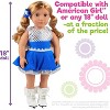 Dress Along Dolly 3pc Ice Skating Doll Outfit- Compatible w 18" American Girl Doll- Set Includes Sparkly Dress, Ice Skates & Hair Clip- Gift Set - 3 of 3