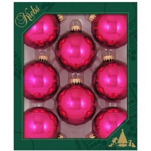 Christmas By Krebs - 67mm / 2.625" Designer Glass Baubles [8 Pieces] - 1 of 4