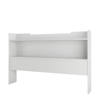 Nexera Queen Bookcase Headboard White