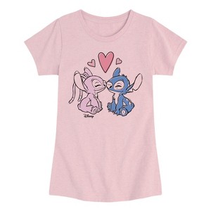 Girls' - Disney - Lilo & Stitch Fitted Short Sleeve Graphic T-Shirt - 1 of 3