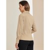 Allegra K Women's Point Collar Long Sleeve Button Shirt - 3 of 4