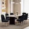 WestinTrends Genevieve Mid-Century Modern Upholstered Boucle Dining Chair (Set of 6) - 2 of 4
