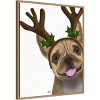 Amanti Art 23"x28" French Bulldog Antlers 2 by Fab Funky Framed Canvas Wall Art Print - 2 of 4