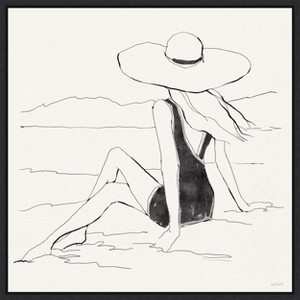 Amanti Art Bathing Beauties II Neutral by Anne Tavoletti Framed Canvas Wall Art - 1 of 4
