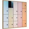 30" x 30" Pastel Lockers by Luc Vangindertael (laGrange) Framed Canvas Wall Art Print - Amanti Art: Modern Lithograph, Polystyrene Frame - 2 of 4