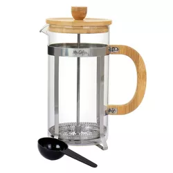 Mr. Coffee Cafe Bambu 33 Ounce Glass French Coffee Press with Bamboo Handles
