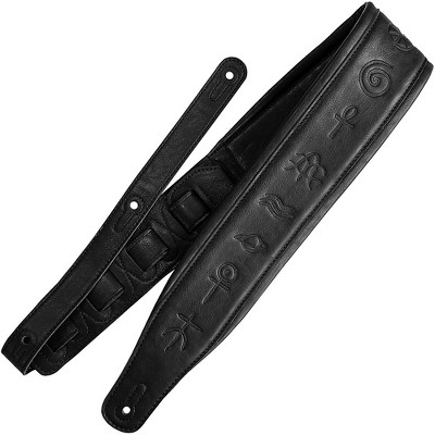 Richter Springbreak Ii Leatherette Guitar Strap Black 3.15 In. : Target