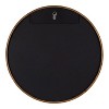 Kate and Laurel McLean Round Wood Framed Wall Mirror, 24" Diameter, Rustic Brown - 3 of 4
