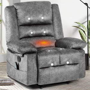 DOMETOUR Adult Massage Chair Massage Recliner Sofa, Electrically Heated Massage Chaise Longue, Single Sofa With Manual Adjustable Tilt Angle - 1 of 4