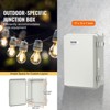 VEVOR Outdoor Electrical Junction Box, 16.93 x 12.99 x 7.09 in, ABS Plastic Electrical Enclosure Box with Hinged Cover Stainless Steel Latch, Black - 3 of 4
