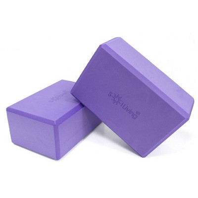 Sol Living Yoga Block Meditation Exercise Equipment for Yoga and Pilates 4" x 6" x 9"