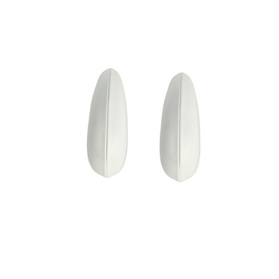 SOHI Women's Chalk White The Semi-Fold Hoop Earrings
