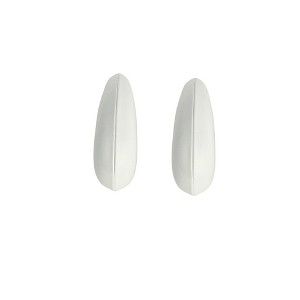 SOHI Women's Chalk White The Semi-Fold Hoop Earrings - 1 of 4