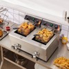 VEVOR Commercial Deep Fryer, Dual Tank 3000W Electric Countertop Fryer with Basket, 2 x 11.6Qt/11L Double Stainless Steel Oil Fryer - 2 of 4