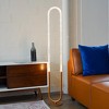 VYNXARIA 60"H Contemporary Floor Lamp, LED Standing Light for Living Room Centerpiece, Bedroom & Office Lighting,Gold and Clear - 2 of 4