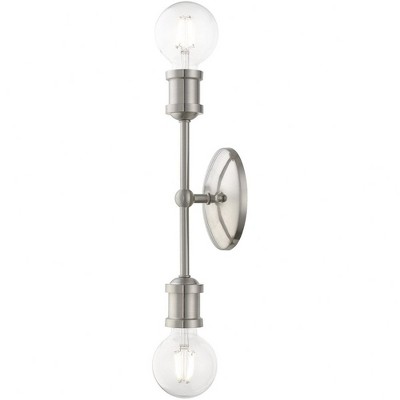 Lansdale Brushed Nickel 12" Contemporary Vanity Light