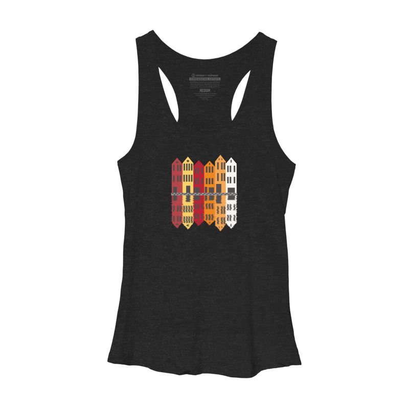 Women's Design By Humans Wooden houses By gegogneto Racerback Tank Top, 1 of 3