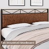 Homhougo Full Size Bed Frame with Headboard, Upholstered Platform Bed Frame with 14 Strong Metal Slats, 11" Under-Bed Storage, Noise-Free, Brown - 4 of 4