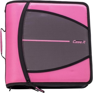 Case-it Might Zip Tab Zipper Binder, 3" O-Ring with 5-Color tab Expanding File Folder  - 600 Sheet Capacity - 1 of 3