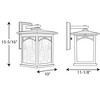 Progress Lighting Residence Collection 1-Light Outdoor Wall Lantern, Antique Bronze, Umber Textured Art Glass Shade - 2 of 2