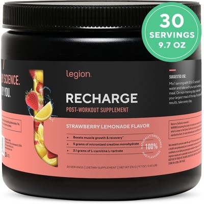 Legion Recharge Post-Workout Recovery Supplement - 30 Servings (Strawberry Lemonade)