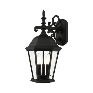 Livex Lighting Hamilton 3 - Light Wall Light in  Textured Black - 1 of 2