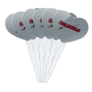 Nicholls State University Secondary Heart Love Cupcake Picks Toppers Decoration Set of 6 - 1 of 4