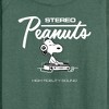 Women's - Peanuts - Stereo Snoopy Dj Lightweight French Terry Wide Neck Long Sleeve Shirt - 2 of 4
