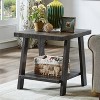 Vynxaria Series 48 in. Charcoal Rectangular Wood Top End Table with Shelf Storage - 4 of 4
