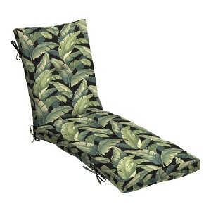 ARDEN Outdoor Plush Modern Tufted Chaise Cushion, 76 x 22, Water Repellent, Fade Resistant, Tufted Cushion for Chaise Lounger 76 x 22, Onyx Cebu - 1 of 4