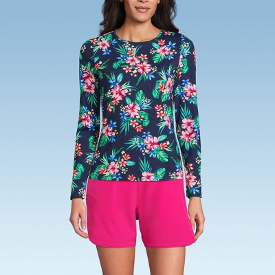 Lands' End Women's Long Sleeve Relaxed UPF 50 Rash Guard